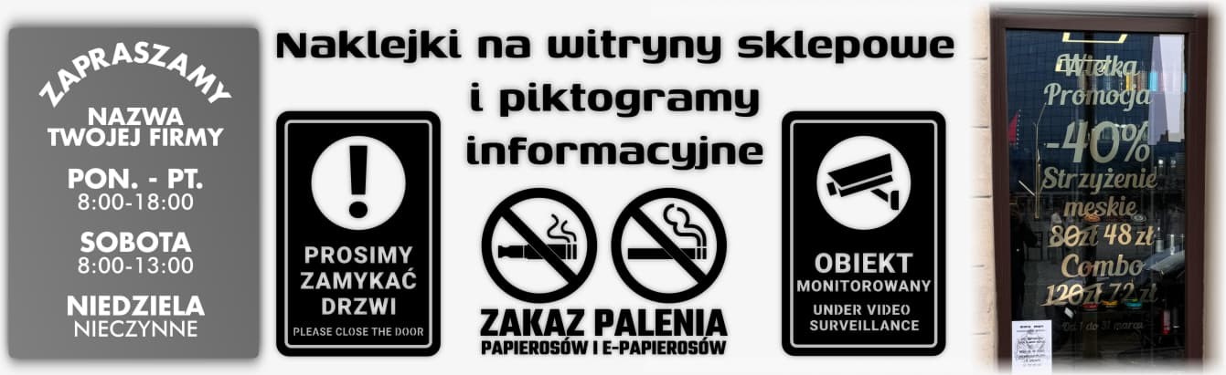 naklejki na witryny sklepowe